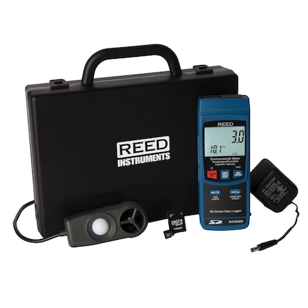 Reed Instruments REED Data Logging Environmental Meter with Power Adapter and SD Card R4700SD-KIT